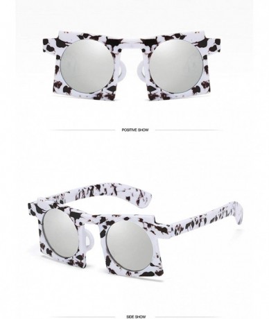 Oval Classic Retro Designer Style Square Sunglasses for Men or Women PC UV400 Sunglasses - Style 6 - CF18SAT5WHZ $17.74