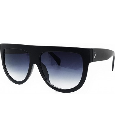 Sport 6520 Oversize XL Mirror Tint Havana Shadow Style Designer Flat Top Womens Mens Sunglasses - Ombre Black - C5188CQZLMX $...