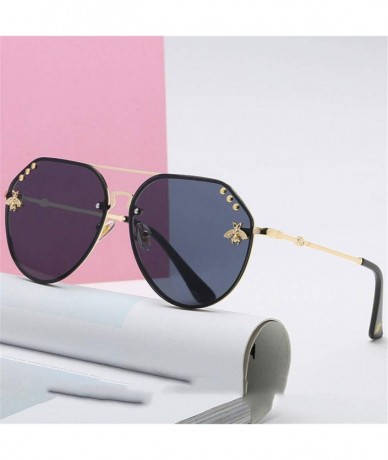 Goggle Fashion Women Small Bee Sunglasses Colourful Rivet Glasses Female Male Outdoor Traveling Eyeglasses UV400 - 4 - CA18XQ...