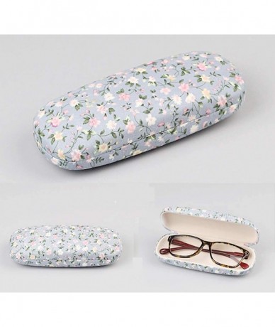 Aviator 2 Pack Durable Floral Small Eyeglass Case Hard Protective Eye Case for Glasses - S-blue+beige - CO18MI3M9W6 $9.09