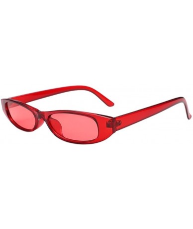 Oval Vintage Slender Oval Sunglasses for Women - Small Oval Leopard Print Rapper Shades Grunge Glasses Eyeglass - G - CZ1960K...