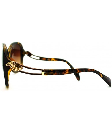 Butterfly Womens Soft Butterfly Frame Sunglasses Wavy Curved Design - Tortoise - CT11LOHVI5B $10.61