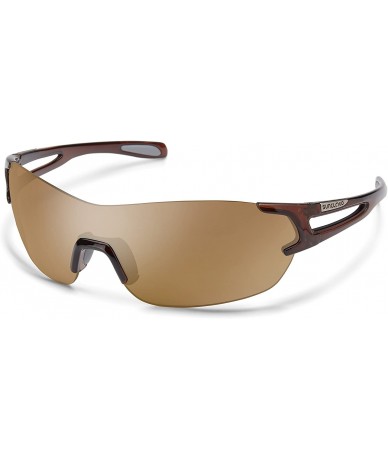 Sport Airway Sunglasses - Crystal Brown Frame/Sienna Mirror Polycarbonate Lens - C012O5E88UV $16.26