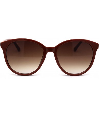 Round Womens Designer Fashion Round Horn Rim Sunglasses - Toffee Green - C9197M44W7Z $9.79