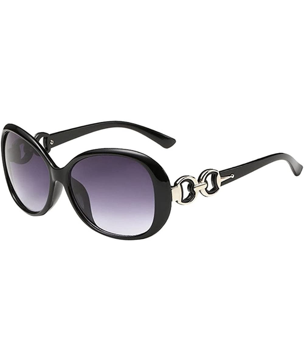 Oversized Glasses- Fashion Women Men Double Ring Decoration Shades Sunglasses Integrated UV - 3897a - CN18RT9K4ED $7.71