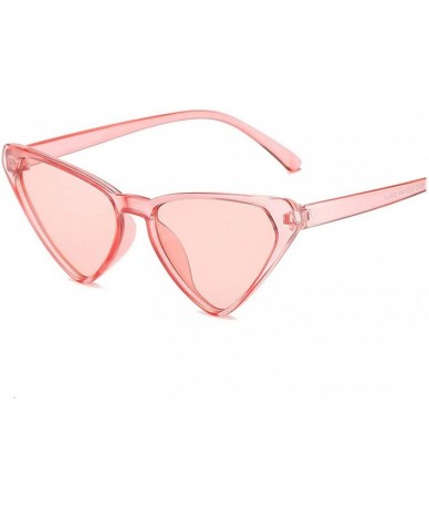 Cat Eye Leopard Triangle Sexy Cat Eyes Women Sunglasses Small Prom Glasses Plastic Eyeglasses - 8pink - CL197Y6WSO0 $57.58