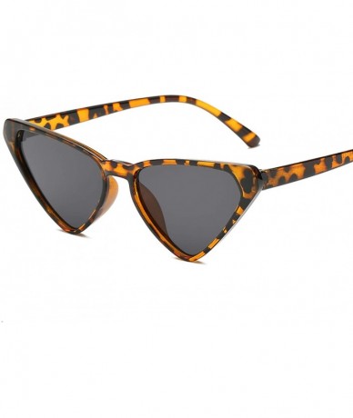 Cat Eye Leopard Triangle Sexy Cat Eyes Women Sunglasses Small Prom Glasses Plastic Eyeglasses - 8pink - CL197Y6WSO0 $57.58
