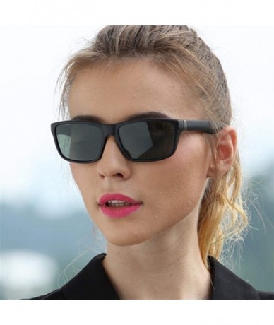 Square Men Women Polarized Sunglasses Classic Square Sun Glasses Black Frame Eyeglasses For Men - Black Silver - CZ199ODK27M ...