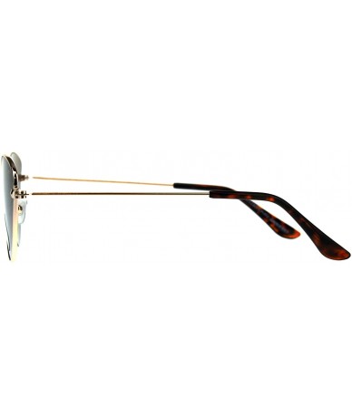 Butterfly Womens Fashion Sunglasses Cateye Butterfly Metal Frame UV 400 - Gold (Brown) - CE18EZD4GW6 $10.57