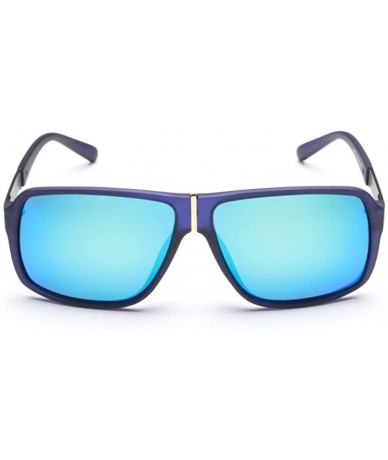 Rectangular Mens Sunglasses PC Frame In Light Weight Colorful Lens Fashion New Style - Blue/Blue - CN11ZIRH0BJ $24.10
