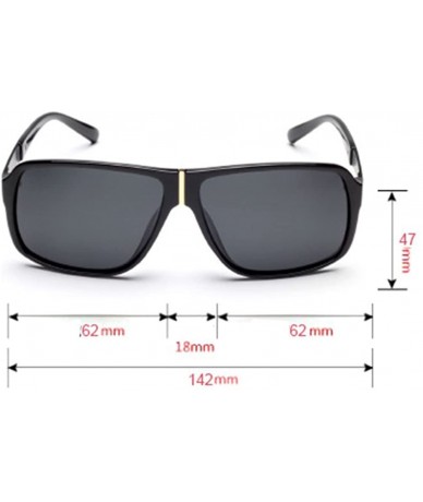 Rectangular Mens Sunglasses PC Frame In Light Weight Colorful Lens Fashion New Style - Blue/Blue - CN11ZIRH0BJ $24.10