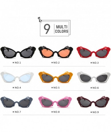 Cat Eye Retro Vintage Tone Lens Lady Cat Eye Sunglasses UV Protection Casual Fashion Sunglasses (Color NO.7) - No.7 - C1197WA...