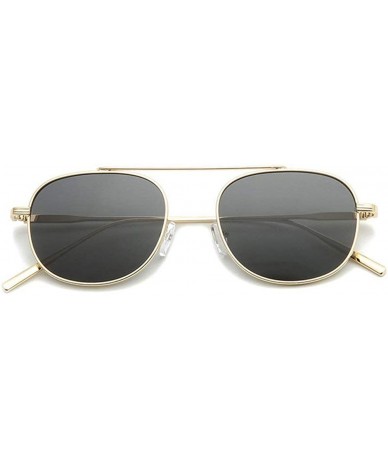 Round Fashion Ultralight Glasses Sunglasses Sunshade - Gold Grey - CN18QRHDEOM $11.31