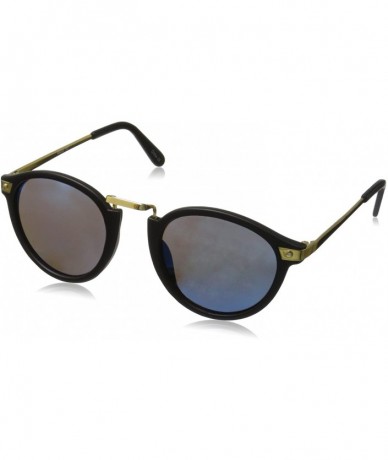 Wayfarer Vintage Inspired Round Horned Rim P-3 Frame Retro Sunglasses - Black-gold Ice - C811E49ZQQX $11.98
