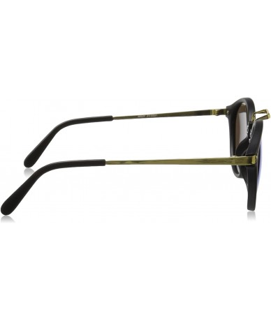 Wayfarer Vintage Inspired Round Horned Rim P-3 Frame Retro Sunglasses - Black-gold Ice - C811E49ZQQX $11.98