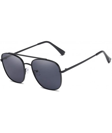 Oval Unisex Sunglasses Retro Blue Drive Holiday Oval Non-Polarized UV400 - Grey - C318R6X6C5G $21.42