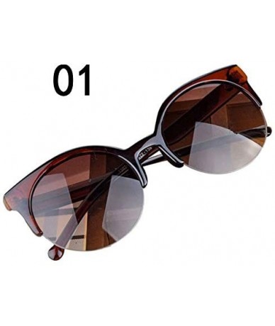 Semi-rimless Classic Polarized Semi Rimless Sunglasses Protection - A - CA18YM6HXTZ $6.74