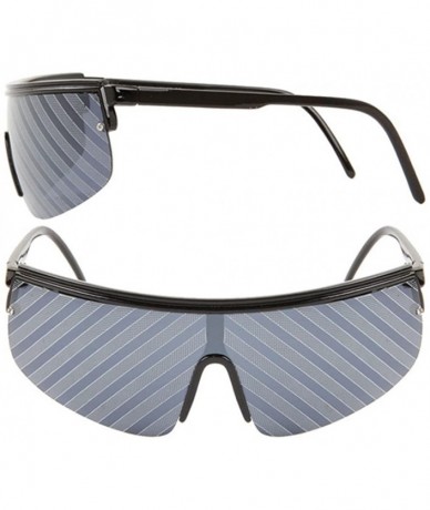 Oversized Cool Party Fun Style Whacky Striped Single Piece Lens UV Protection Sunglasses Frame Eyewear - Black - CU12HVHOHWX ...