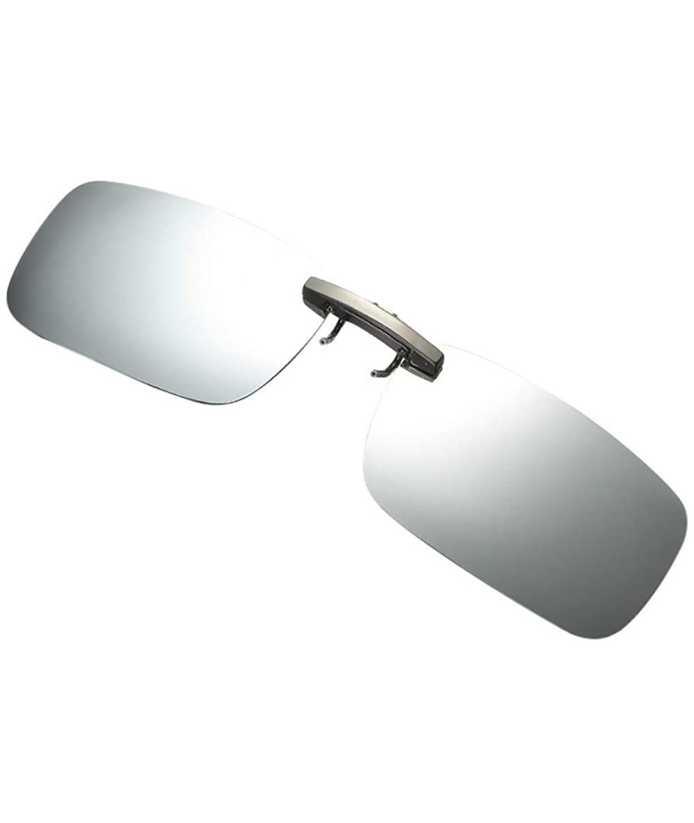 Rimless Aviator Sunglasses Detachable Driving Polarized - Silver - CG18UILT4R2 $9.74
