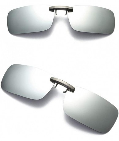 Rimless Aviator Sunglasses Detachable Driving Polarized - Silver - CG18UILT4R2 $9.74
