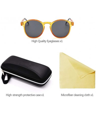 Sport Small Round Sunglasses for Women Men Vintage Fashion Eyewear UV400 - Orange - Grey - C518RRKXS4U $17.84