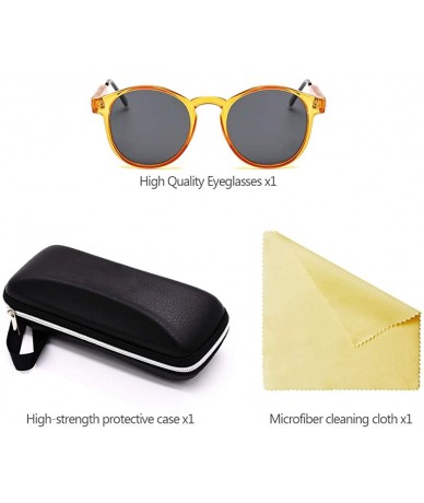 Sport Small Round Sunglasses for Women Men Vintage Fashion Eyewear UV400 - Orange - Grey - C518RRKXS4U $7.13