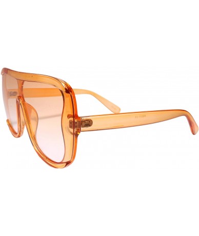 Aviator Oversized Classy Elegant Contemporary Womens Aviator Square Sunglasses - Orange - CC19703STM6 $25.37