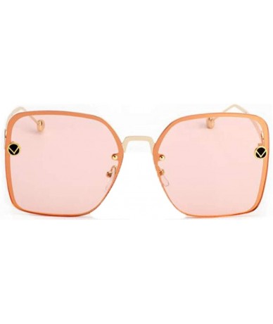 Aviator 2019 new sunglasses ladies fashion big box sunglasses - marine film sunglasses female tide - B - CY18S8N3AO4 $30.71