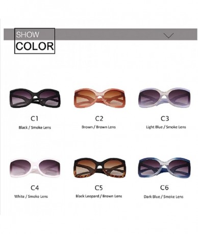 Square Ladies Square Sunglasses Women Luxury Brand Design Oversize Shades Female Gradient Lens Sun Glasses Big Frame - CF18NO...