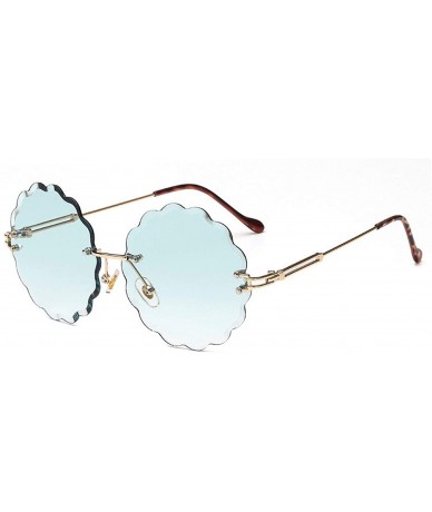 Rimless 2019 Rimless Sunglasses Women Candy Color Lens Plastic Sun Glasses Classic Vintage Feminino UV400 - Green - CI18W66HT...