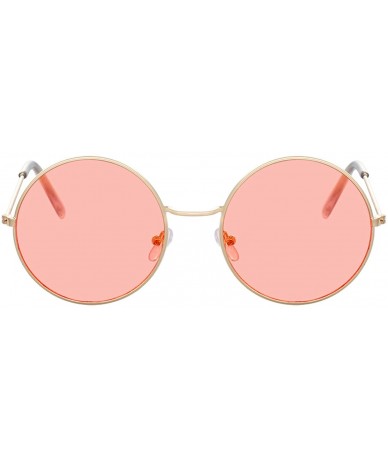 Round Vintage Round Sunglasses Women Ocean Color Lens Mirror Design Metal Frame Circle Glasses Oculos UV400 - CY197Y6S945 $32.02