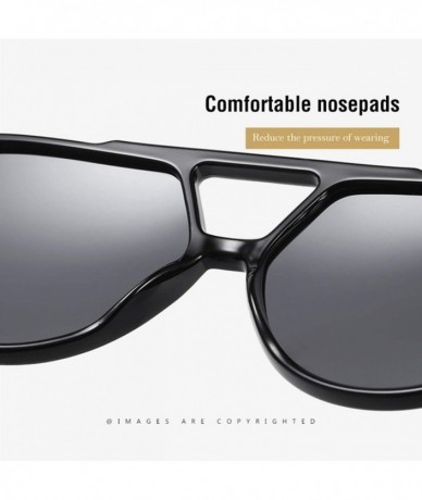 Aviator Unisex Aviator Polarized Sunglasses for Men Women with TR90 Flexible Frame UV400 Protection 8062 - Mirrored - CZ195UA...
