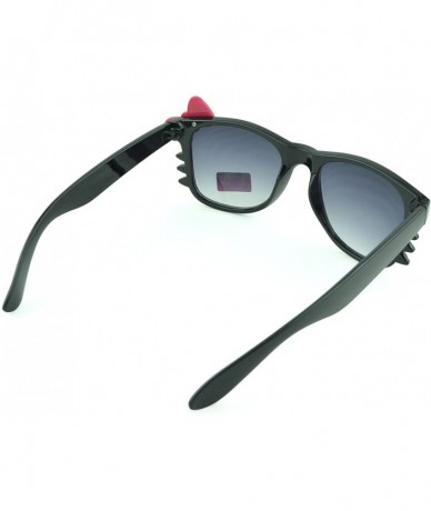 Oval Women's Kitty Style Sunglasses with Whisker or Bow Accent - Pink-kitty1 - C412D1CQ9MN $6.49
