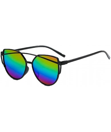 Goggle Fashion UV 400 Protection Glasses Travel Goggles Outdoor PC Frame Sunglasses - Black Multicolor - C618QC6EDIE $21.18
