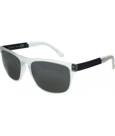 Wayfarer Fashion Rectangular Sunglasses - UV Protection - Clear / Black - CK18O7O77EG $23.61