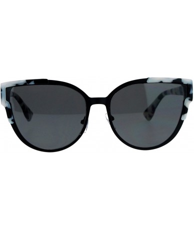 Butterfly Womens Designer Fashion Sunglasses Butterfly Cateye Frame UV 400 - Black White - C71877HYYCG $20.61