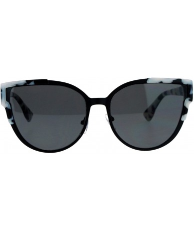 Butterfly Womens Designer Fashion Sunglasses Butterfly Cateye Frame UV 400 - Black White - C71877HYYCG $10.31