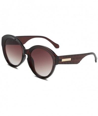 Rimless Classic Sunglasses For Women Man Round Frame Oversize Stripe Shades Anti-Glare Retro Wayfarer Sunglasses Eyewear - CA...