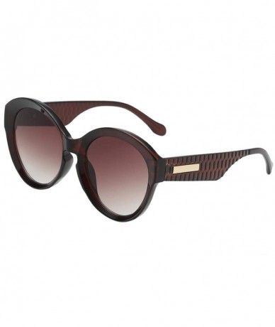 Rimless Classic Sunglasses For Women Man Round Frame Oversize Stripe Shades Anti-Glare Retro Wayfarer Sunglasses Eyewear - CA...