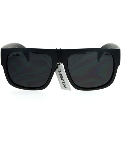 Square KUSH Sunglasses Matte Black Square Frame Dark Black Lens UV 400 - C212O5OZQE5 $7.48