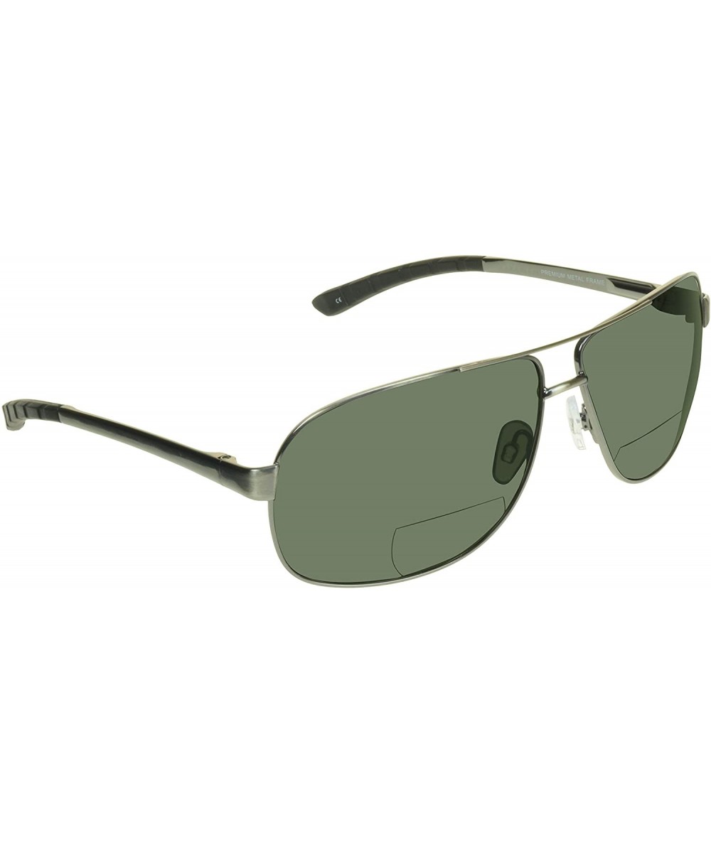Aviator Polarized Bifocal Reading Sunglasses for Men Women Unisex. Tinted  Bi-Focal Sun Reader with Magnification - CS18UESN62T