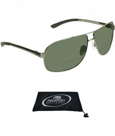 Aviator Aviator Polarized Bifocal Reading Sunglasses for Men Women Unisex. Tinted Bi-Focal Sun Reader with Magnification - CS...