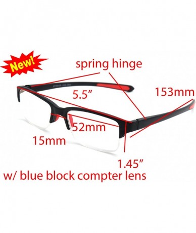 Rectangular Full-Rimless Flexie Reading double injection color Glasses NEW FULL-RIM - C218CATCKQT $18.32
