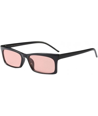 Aviator Unisex Vintage Sunglasses Rapper Fashion Small Square Frame Sun Glasses Eyewear - E - C718TQX55QK $13.50