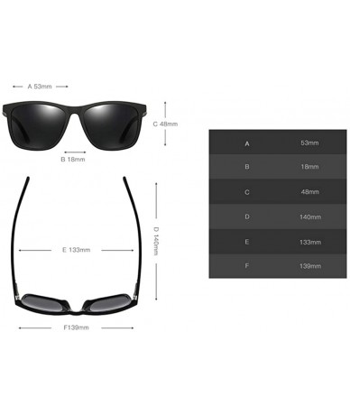 Square Square Sunglasses Men Polarized TR90 Male Sun Glasses for Driving - Matte Black - CT18K0TASW4 $10.89