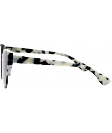 Butterfly Womens Designer Fashion Sunglasses Butterfly Cateye Frame UV 400 - Black White - C71877HYYCG $20.61