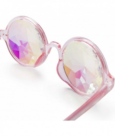 Goggle Kaleidoscope Glasses for Raves Rainbow Prism Diffraction Crystal Lenses - Pink(lightweight Series) - CC18KMMELA6 $7.44
