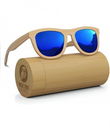 Aviator Polarized Bamboo Wood Sunglasses For Men & Women With Bamboo Sunglasses Case - C6186WQRAK8 $26.99