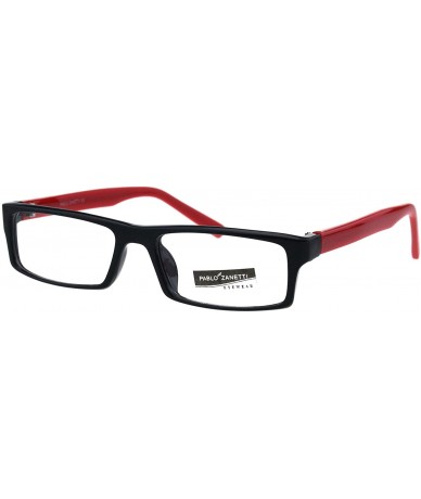 Rectangular Fashion Clear Lens Glasses Small Rectangular Frame Eyeglasses Unisex - Black Red - CC18RX0A06N $8.87