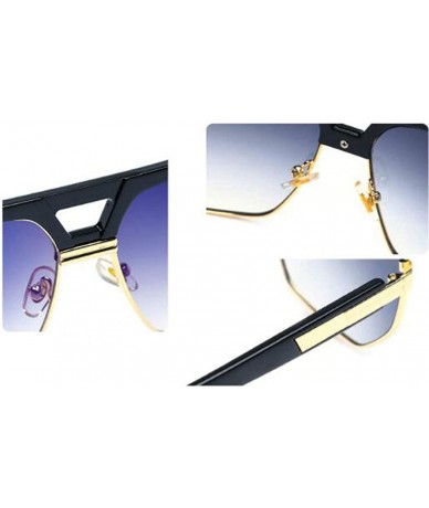 Aviator New fashion frame sunglasses- metal frame double beam cat eye sunglasses - C - CC18SLR4R90 $39.82